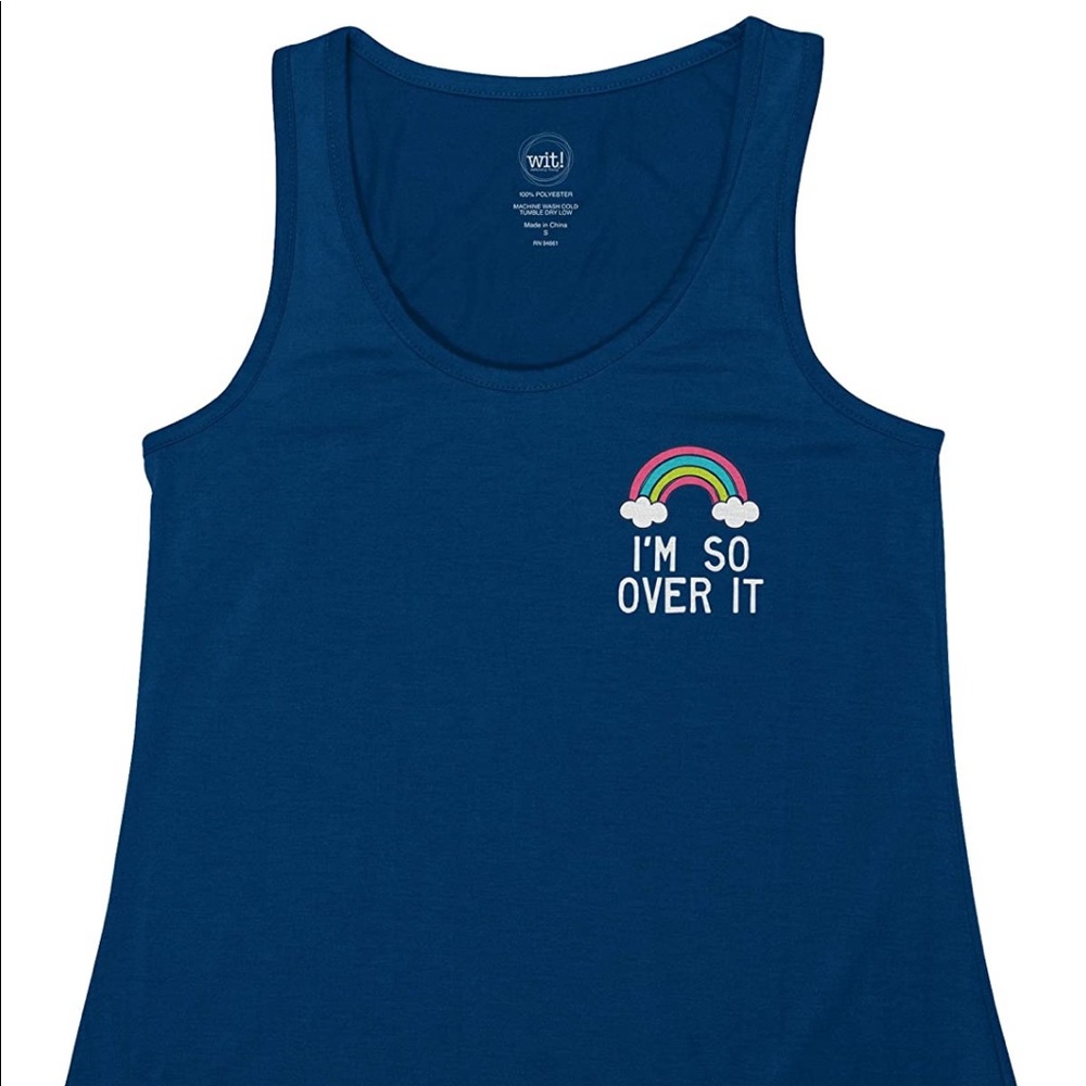 New Ladies Rainbow “I’m So Over It” Tank Top 🌈